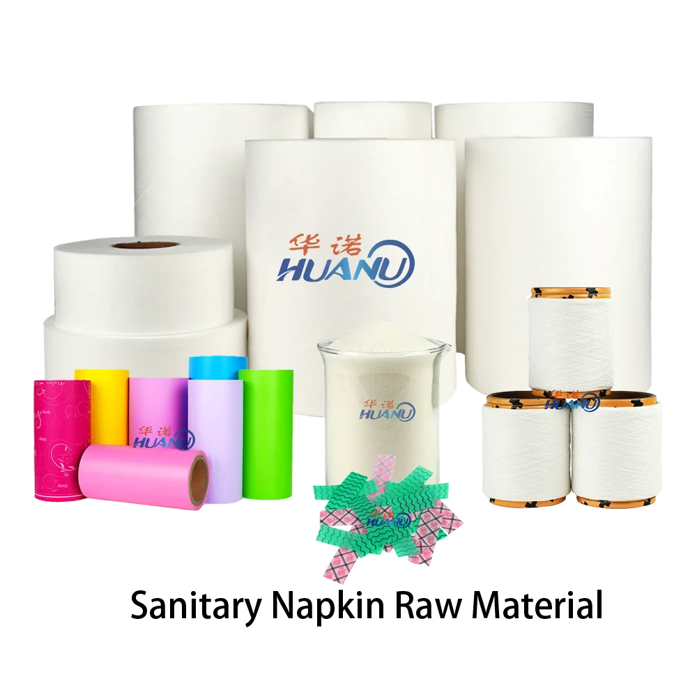 China supplier sanitary towels making material pe back sheet nonwoven roll top sheet sanitary napkin raw material for production