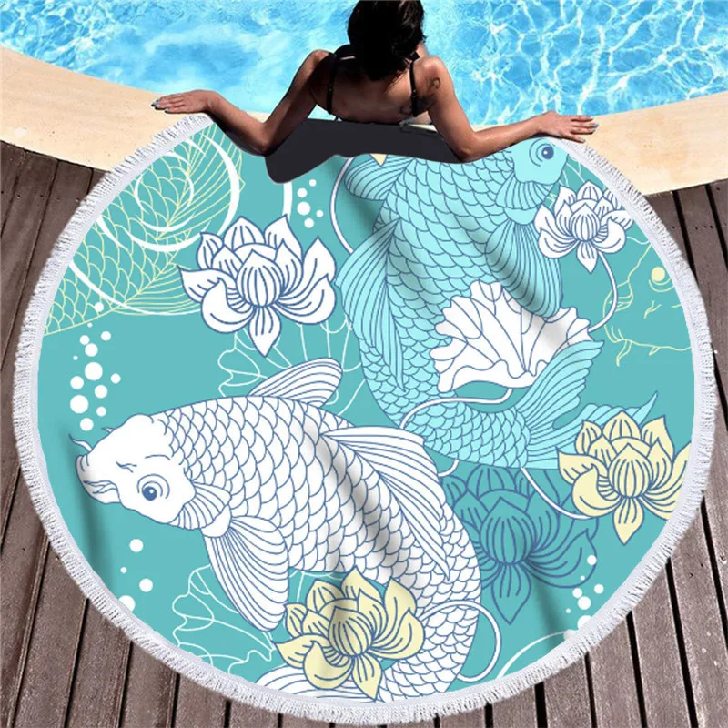 New Design Custom Round Beach Blanket Sand Free Beach Mat, Brand New 100% Polyester Beach Towel Blanket