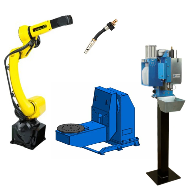 Fanuc M-10iD/10L Welding Robot With Rotary Two Axis Welding Positioner Automatic Mig Welding Robot
