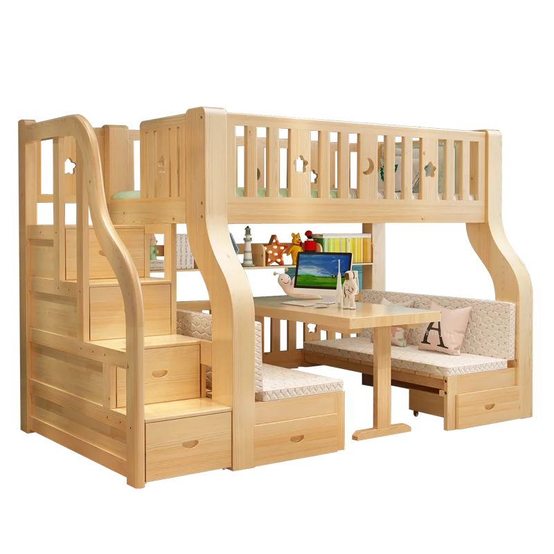 
Twin Child Space Saving Wood Bed House Kids Bedroom Furniture Bunk Beds 