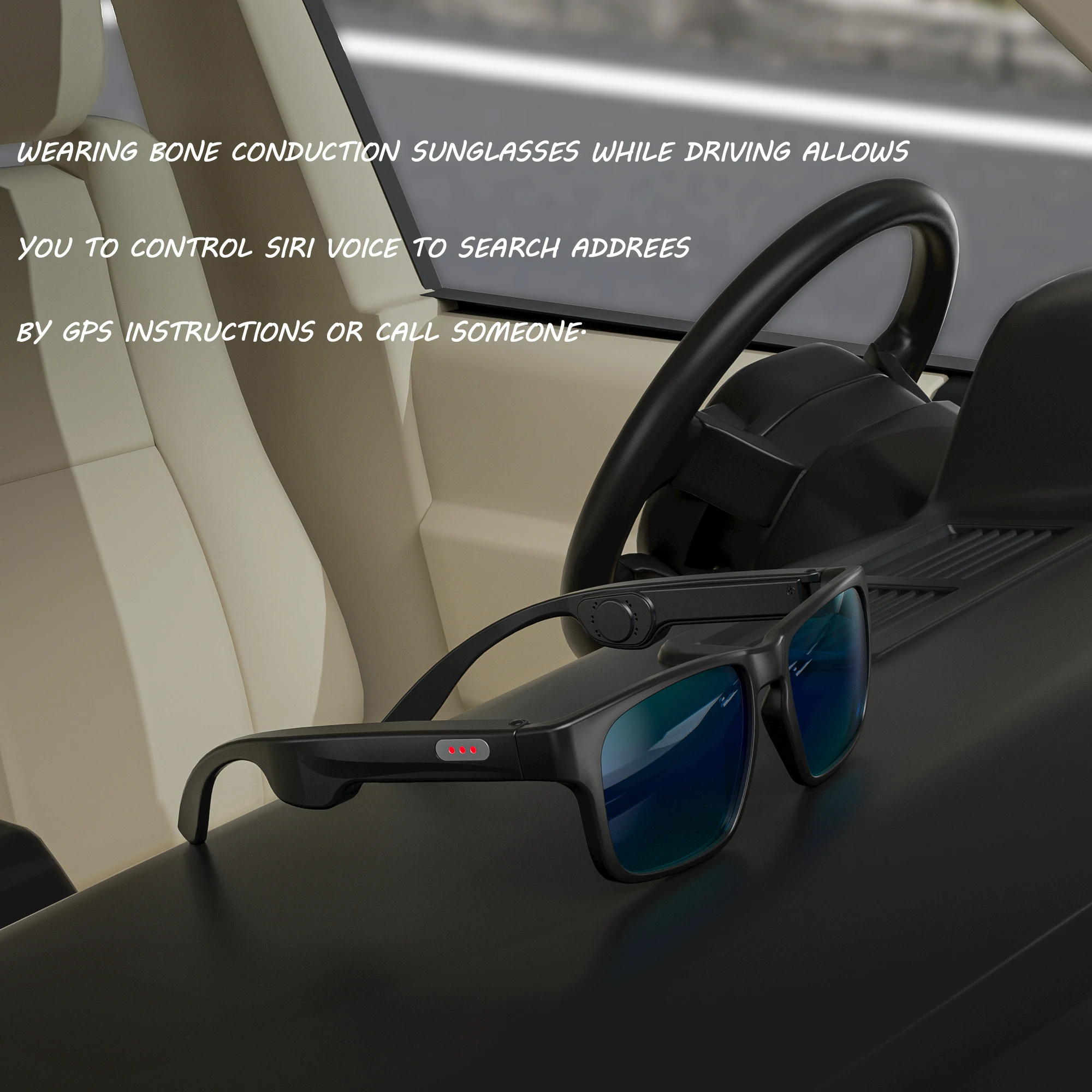 2022 Original Factory Free Customize LOGO BT5.0 Wireless Smart Bone Conduction Audio Sunglasses With Speaker