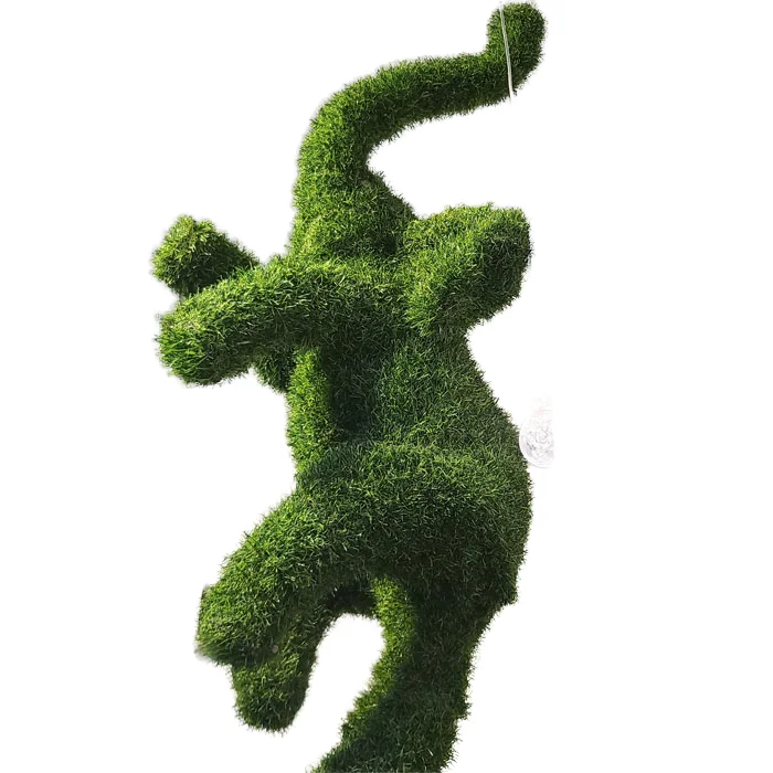 songtao Artificial Grass Wall Carving Elephant  Green Wall Plant Inclusive Flowers Boxwood Hedge Trees Home Wall Decoration