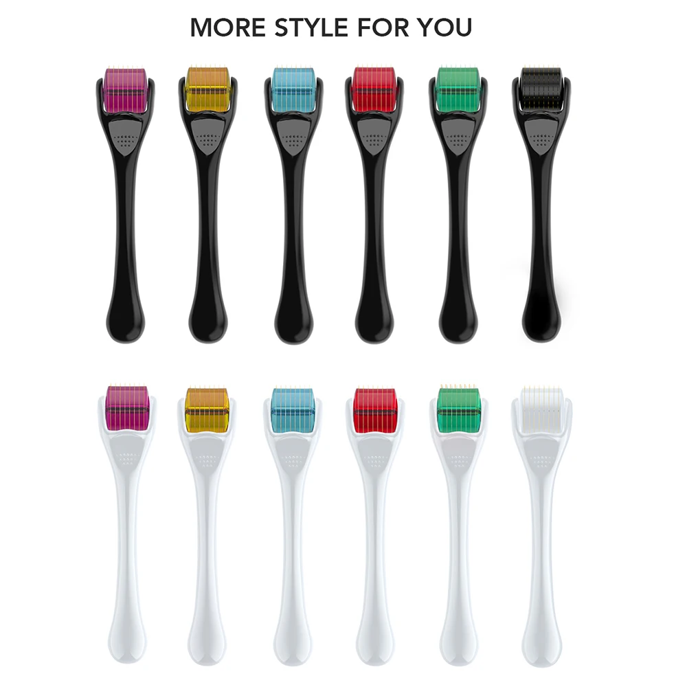 2020 HOT titanium 1mm 1.5mm needle photon derma stamp rolling led face beauty roller 200 dermaroller for facial treatment