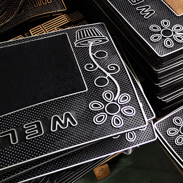 Non Slip Welcome rubber Door Mats Indoor Outdoor carpet Durable Washable Shoe Rugs Wet Area Door Mat with holes