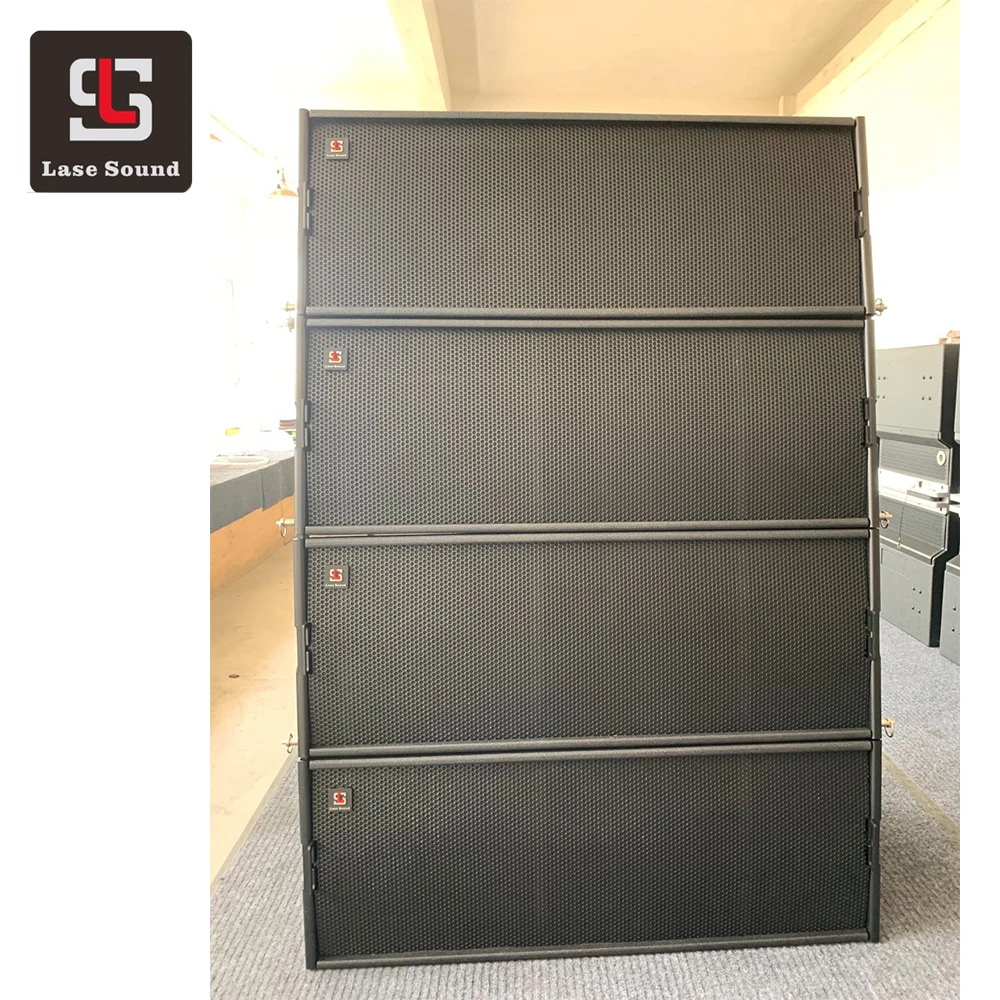 W8LCl Professional Outdoor Concert Sound System with Powered Plywood Box 3-Way Line Array Speakers Audio Mixer Passive Amplifier