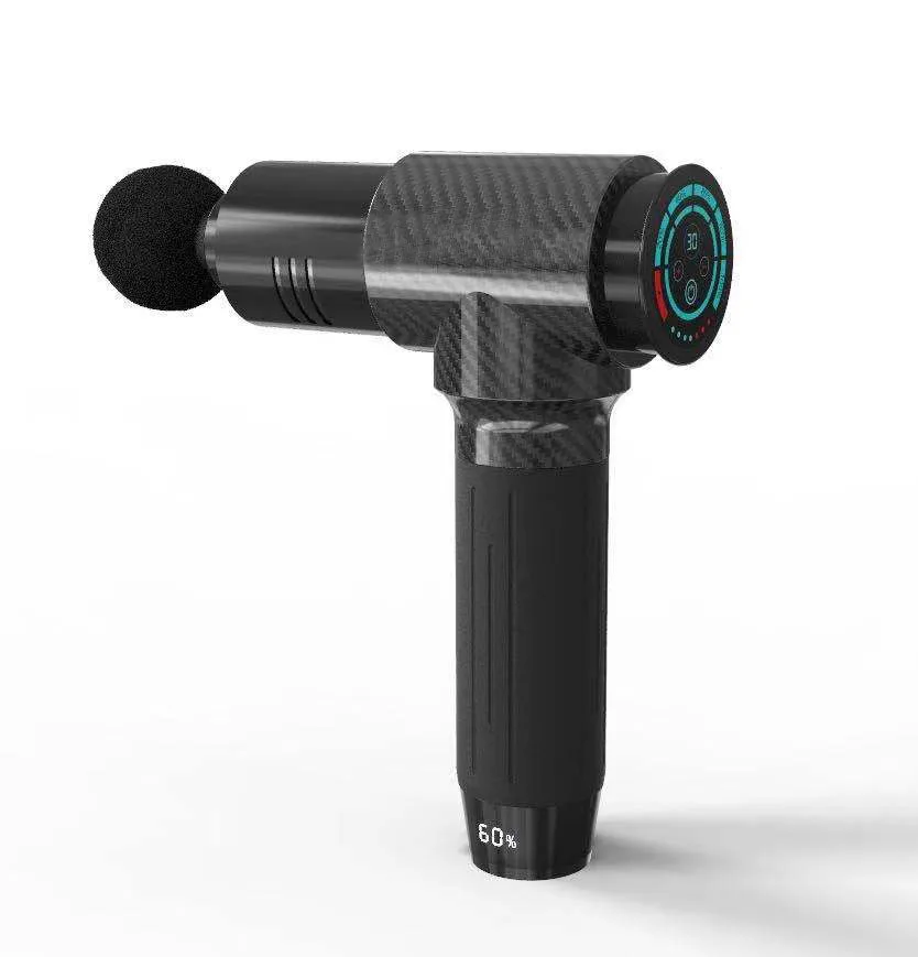 Новинка 2022, высококачественный вибромассажер для глубоких тканей, пистолет с сенсорным ЖК-дисплеем