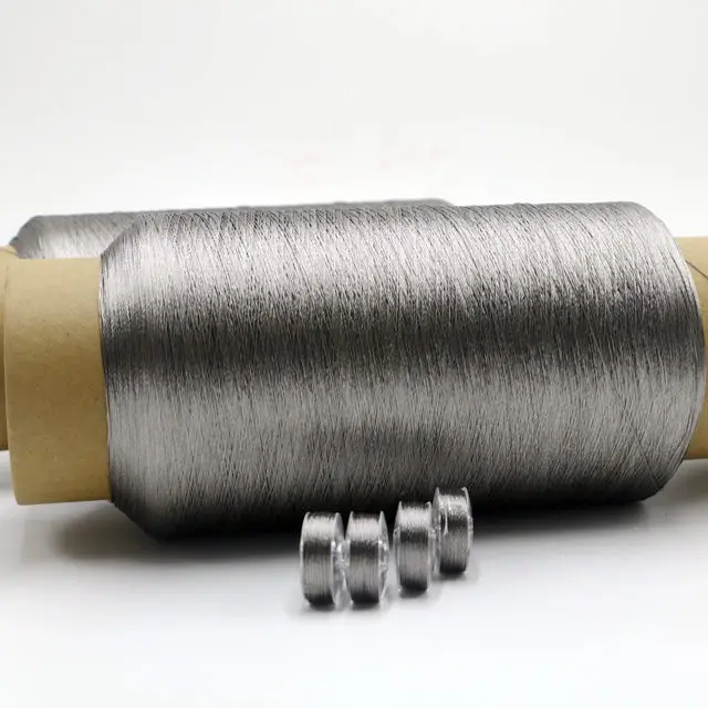 Corrosion Resistant Wire Thread Conductive complex Fiber Metallic Yarn heating filament For Weave And Knitting