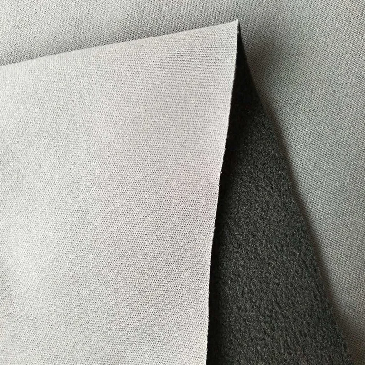 Anti pill soft shell clothes 100% polyester DTY knitted interlock bonded micro polar fleece fabric