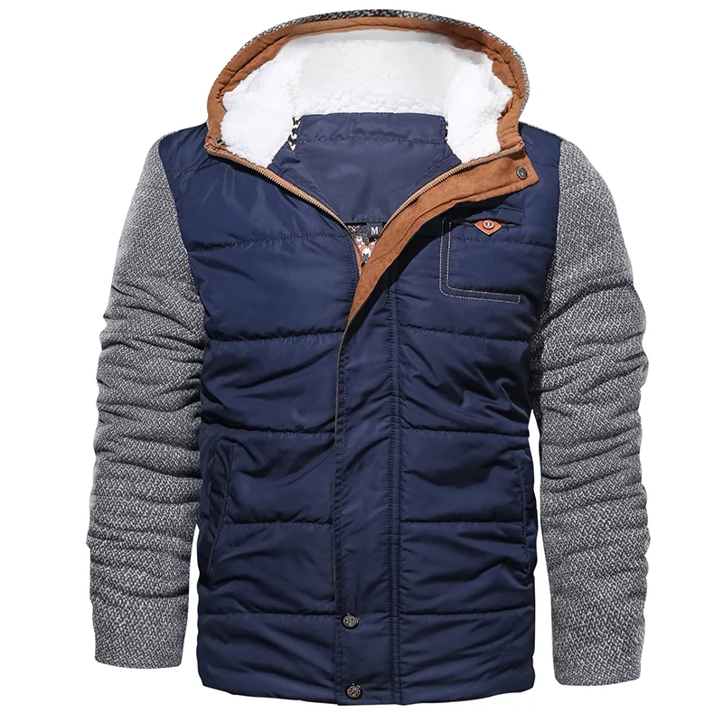 
New Fashion Men Autumn Winter Warm Thicken Hooded Outdoor Plus Size Casual Tops Coat Jacket 