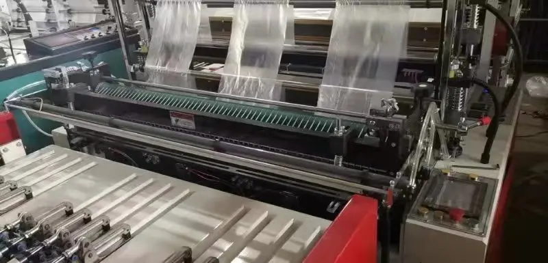 Six lines computer control cold cutting plastic bag production line