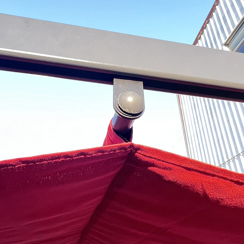 Outdoor Waterproof Garden Gazebo with Retractable Canopy and Aluminum Frame Metal Grape Trellis for Summerhouses