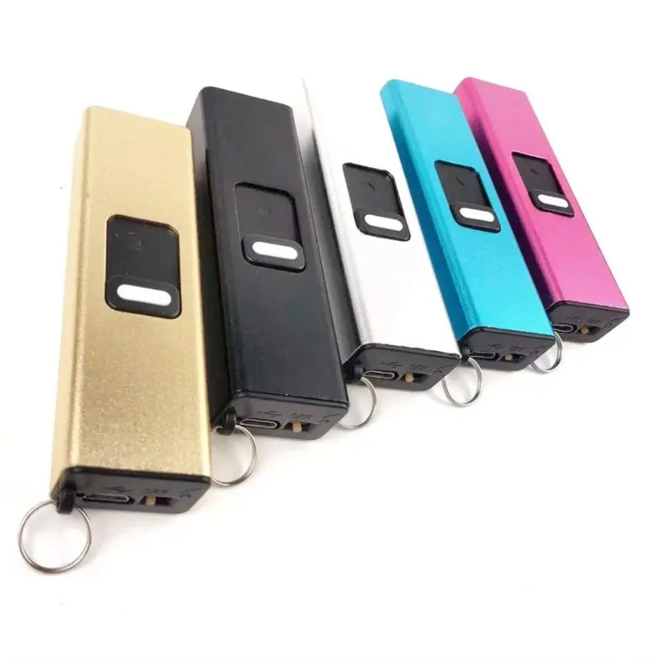 1502 Outdoor windproof electronic igniter Electric arc lighter Outdoor tool self defense keychain set