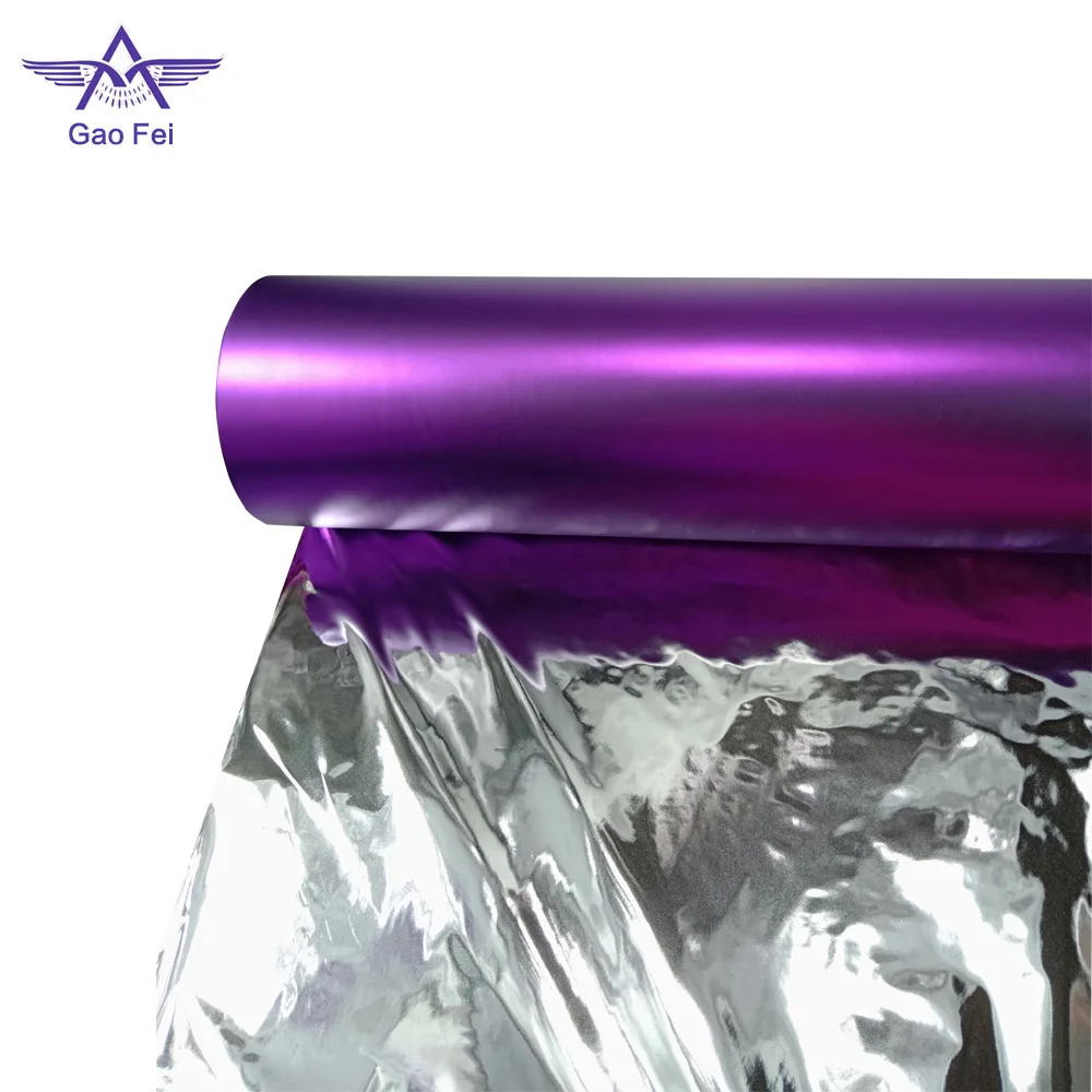 pet color red blue black gold silver aluminum metalized film with technology coating