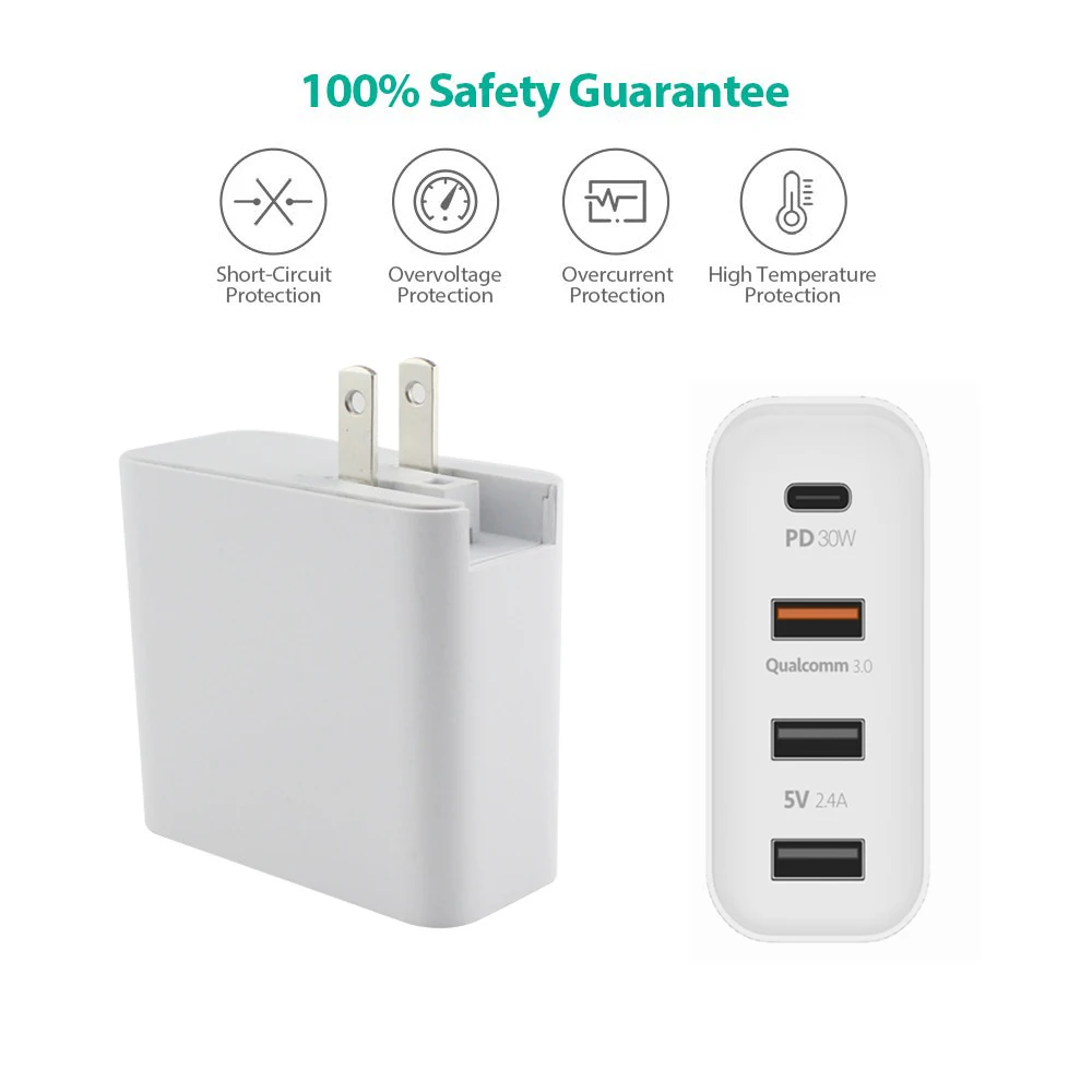 USB разъем зарядного устройства с Великобритания/США/ЕС/AUS машинка для стрижки 48 Вт 5В 3A 4-портовый зарядное устройство