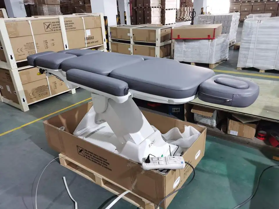 Manufacturer custom OEM professional luxury 3 Motors adjustment facial bed beauty salon aesthetic bed Electric Beauty Bed