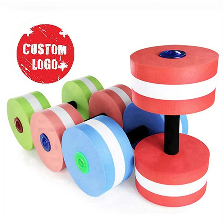 2024 China Manufacturer EVA foam water swimming aquatic dumbbells soft aerobics floating dumbbell for sale swimmer pool training