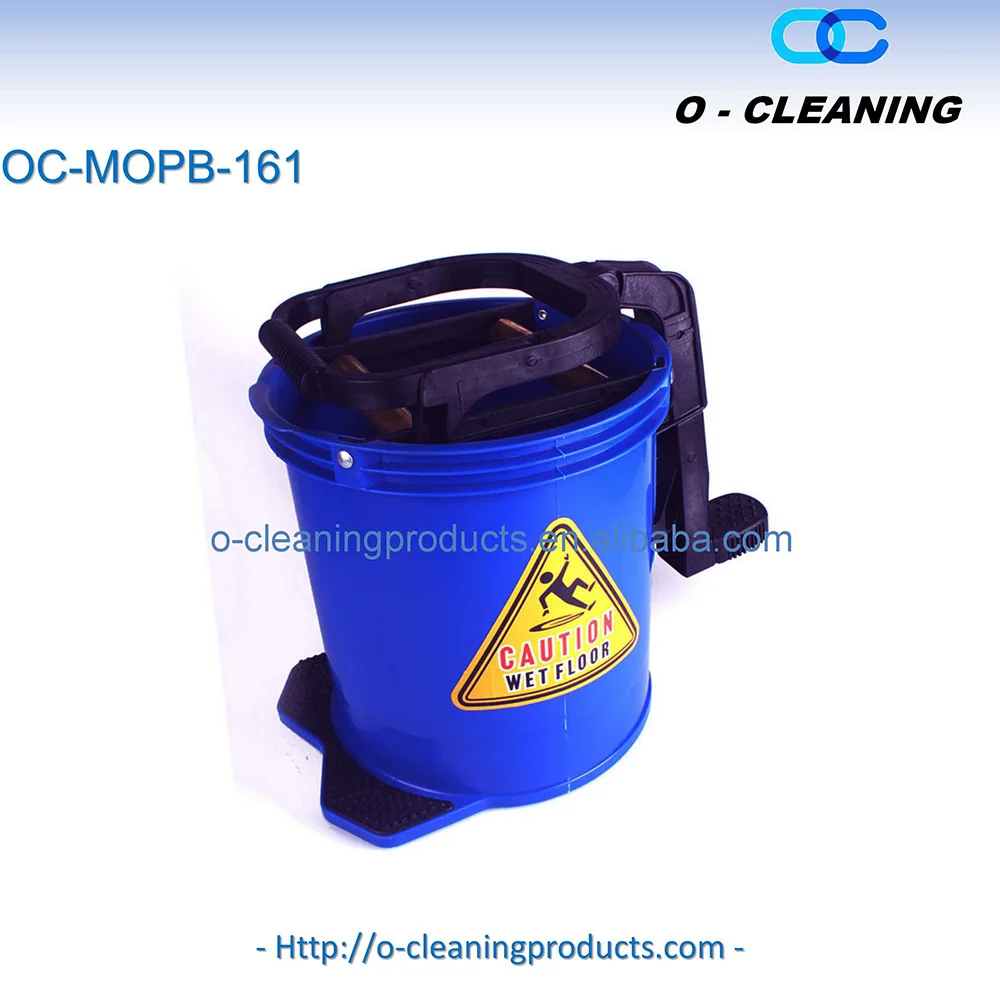  O-Cleaning 16L круглая Педальная роликовая швабра ведро на колесах голубая