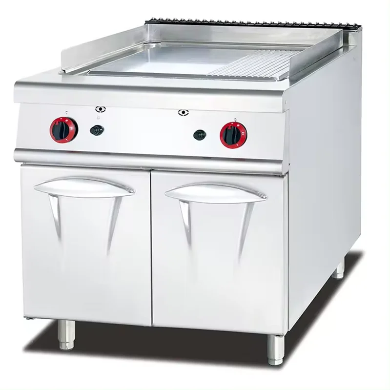 Wholesale Commercial Outdoor Camping Flat Top Stainless Steel Gas Griddle With Cabinet
