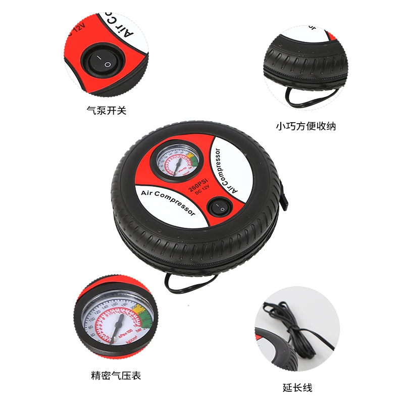2024 New Arrival Portable Electric Inflation Pump Air Compressor Beautiful Practical with Max Pressure 251-350Psi for Emerncies
