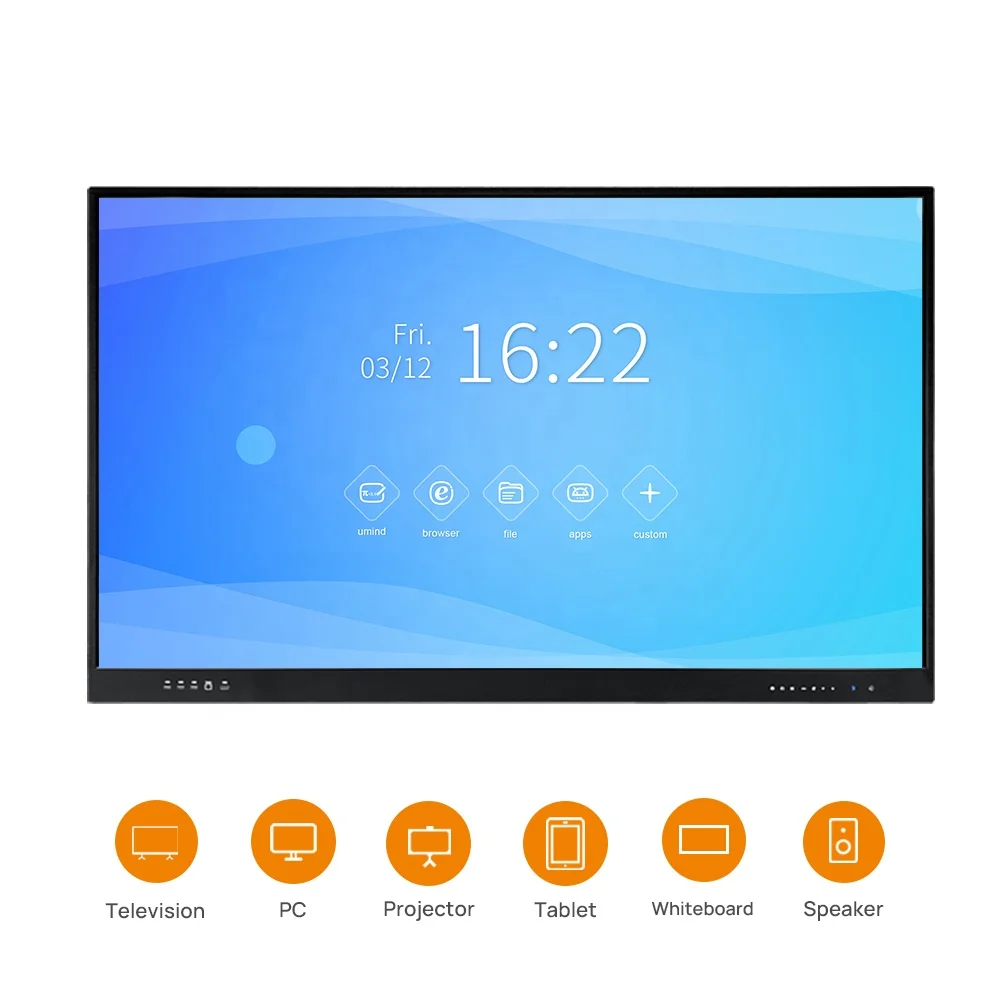 RIOTOUCH Touch Screen Large-Screen Electronic Whiteboard Interactive Smart Board For Tv Studio Education Office