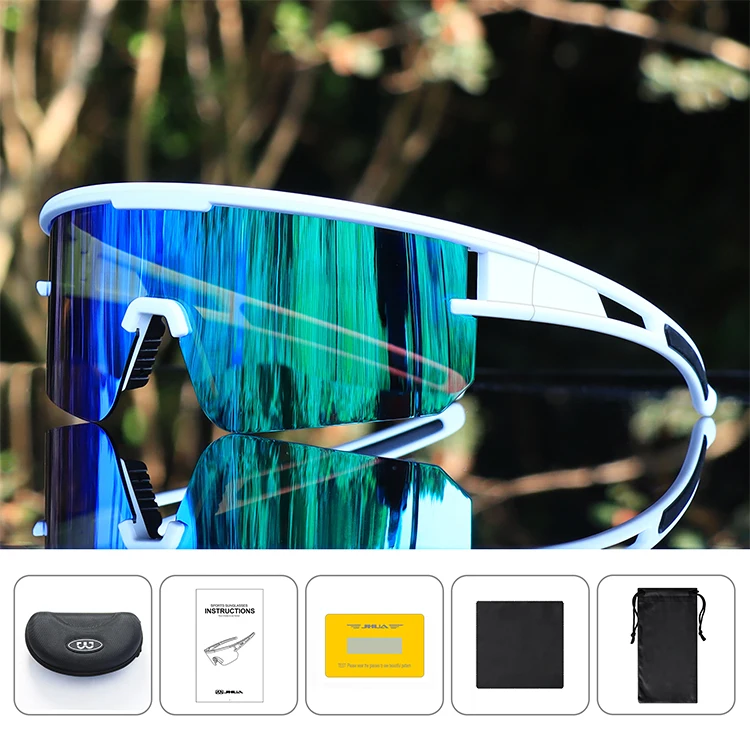 2025 Factory New Unisex Cycling Sport Sunglasses Polarized UV Youth Glasses Blue White Red Silver Pink TAC Men Women Driving