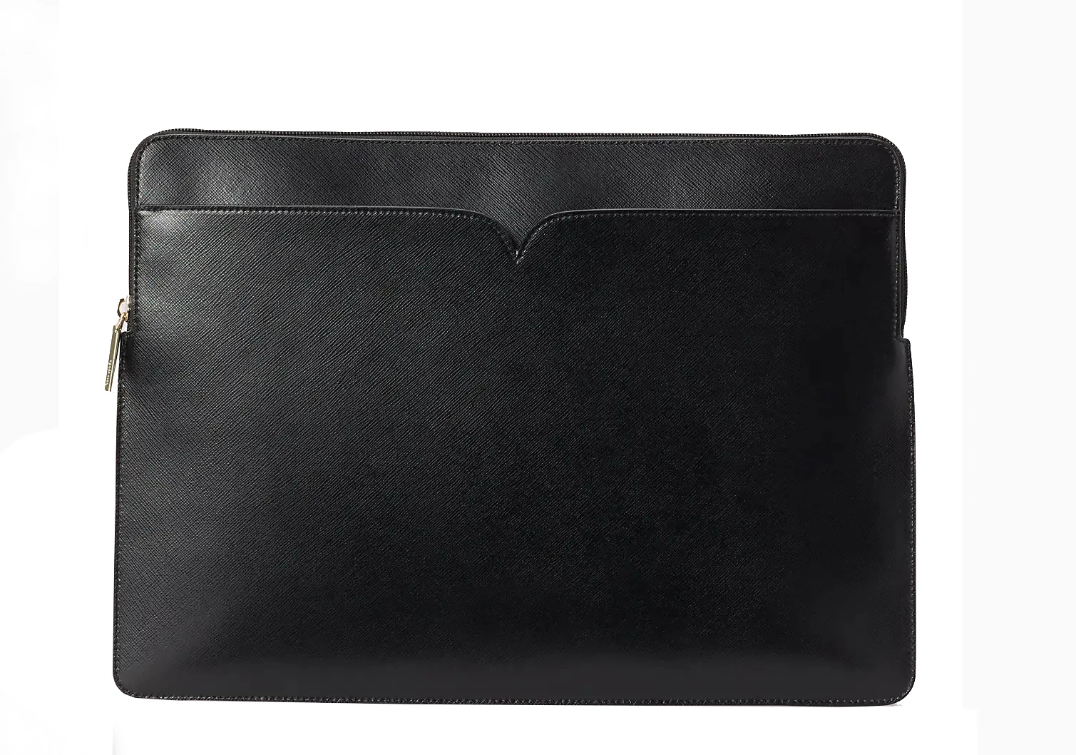 Universal 13 inch 15 inch black laptop sleeve saffiano leather laptop case cheap strong zipper laptop bag