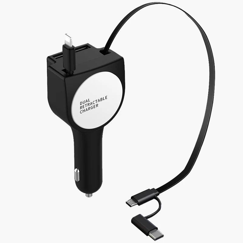 Consumer electronic car accessories mobile phone 12V quick charge 3.0 dual car charger USB 5V/2.4A fast charger for smartphone