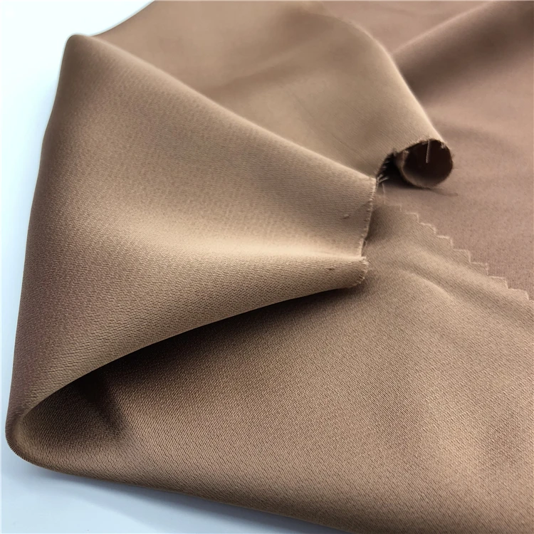 Polyester Plain Acetic Acid Pastel Satin spandex Fabric For Dress/Garment Breathable Waterproof Fabric