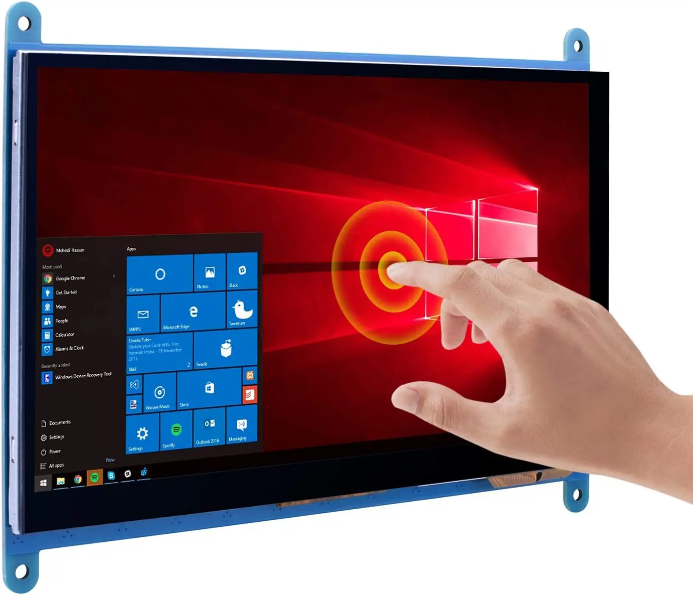 INNOLUX 7 Inch Capacitive Touch Screen ips  LCD Display  Module 1024x600 for Raspberry Pi 3 2 Model B and RPi 1 B+ A BB