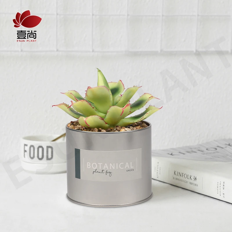 Fake Plant Factory Direct Mini Artificial Plant In Iron Pot For Home Decoration ES0265
