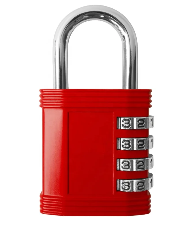 
Padlock - 4 Digit Combination Lock for Gym, Sports, School & Employee Locker, Outdoor, Fence, Hasp and Storage 