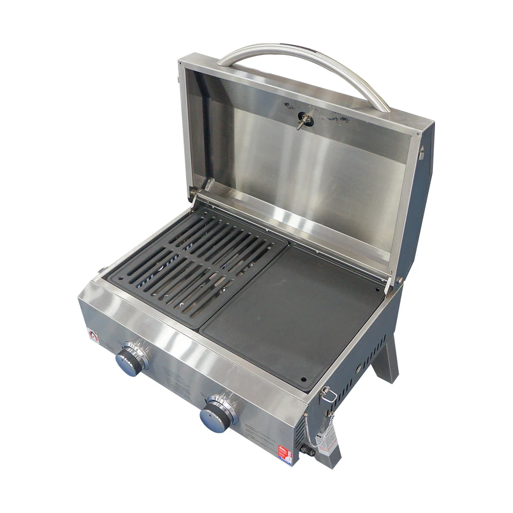 Hyxion Refractory bricks outdoor gas barbeque portable propane BBQ Grill