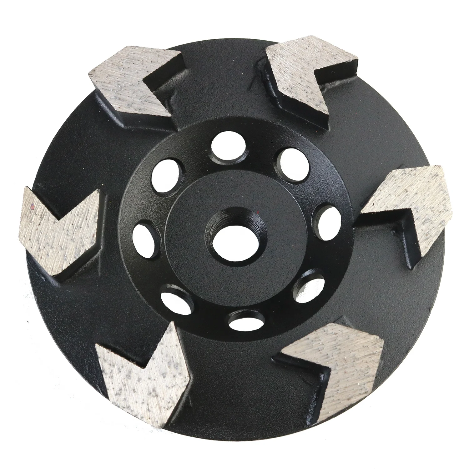 JDK 4.5 inch Diamond Arrow Grinding Wheel Diamond Cup Wheel for Coating Removal,Concrete,Masonry,Paint,Epoxy,Glue and Mastic wit