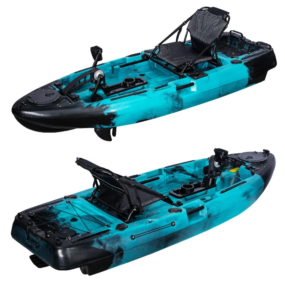 Small plastic rowing fishing  motor  pedal boat kayak fishing with pedals and engine cheap shipping cost