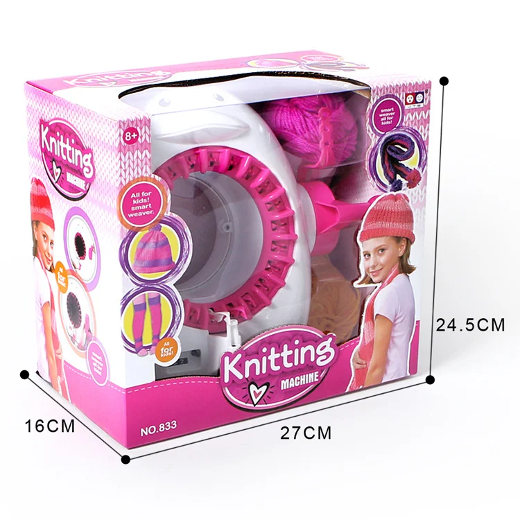 DIY Wool Weaving Machine Toy 48 Needles of Wool Weaving Machine Toy Girls Knitting Machines Kit Star Cylinder Weave Tool