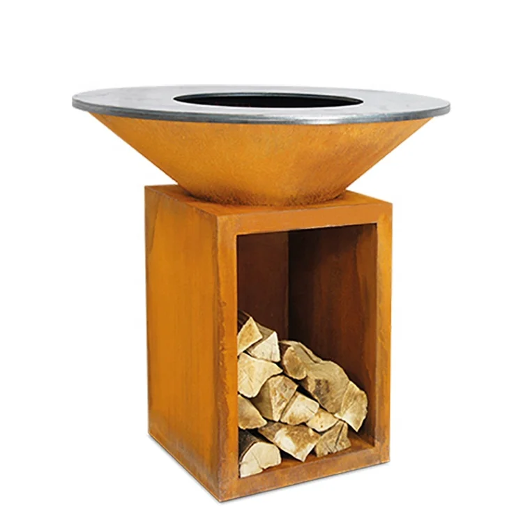 
Corten Steel Metal Fire Pit Barbecue Grill BBQ Brazier grill 