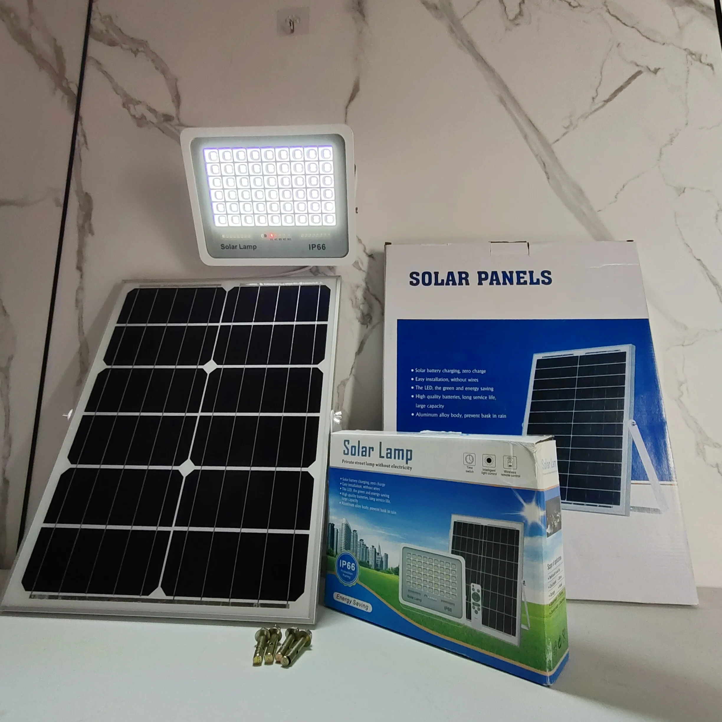Solar Integrated Wall Light Outdoor All-in-One Solar Lamp with Remote Control with Radar Motion Sensor Built in for Garden light
