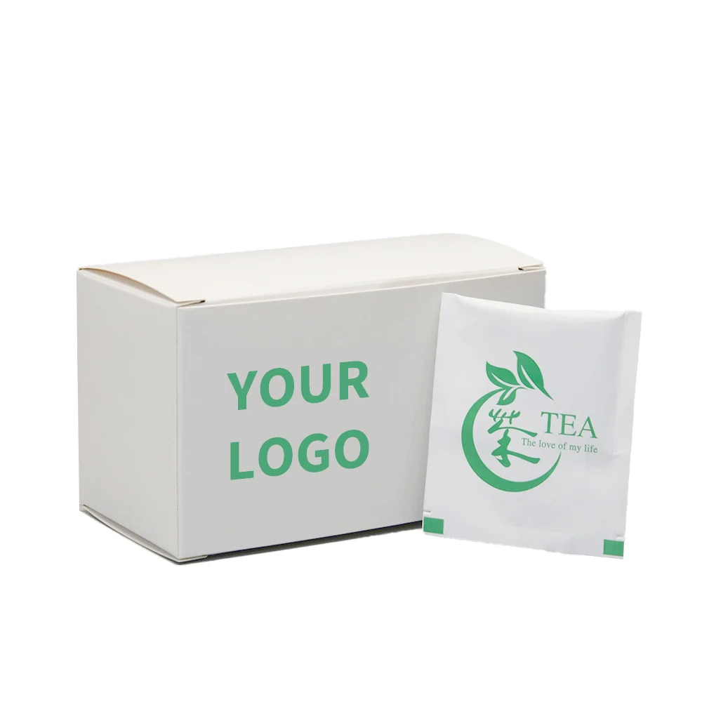 Double bag filter paper eco-friendly material custom label tea sachet packaging