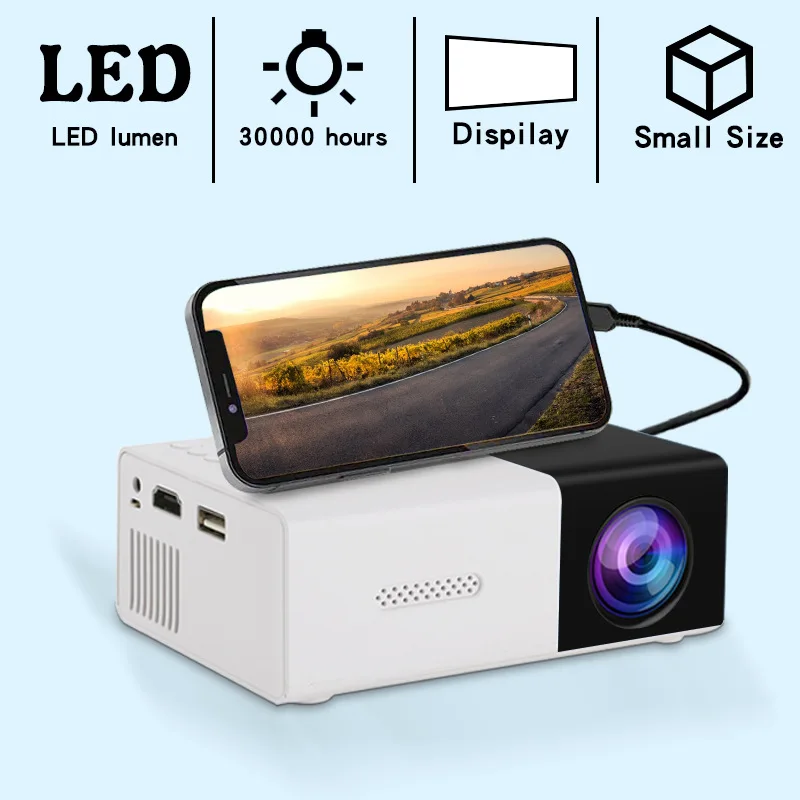 Projector HD Mini LED Home projector Mobile phone Mini portable projector