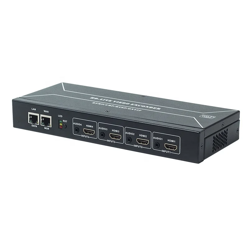 U520L H.264 4 канала HDMI кодировщик Поддержка СТО RTMP rtmps RTSP ONVIF HTTP для IPTV прямые