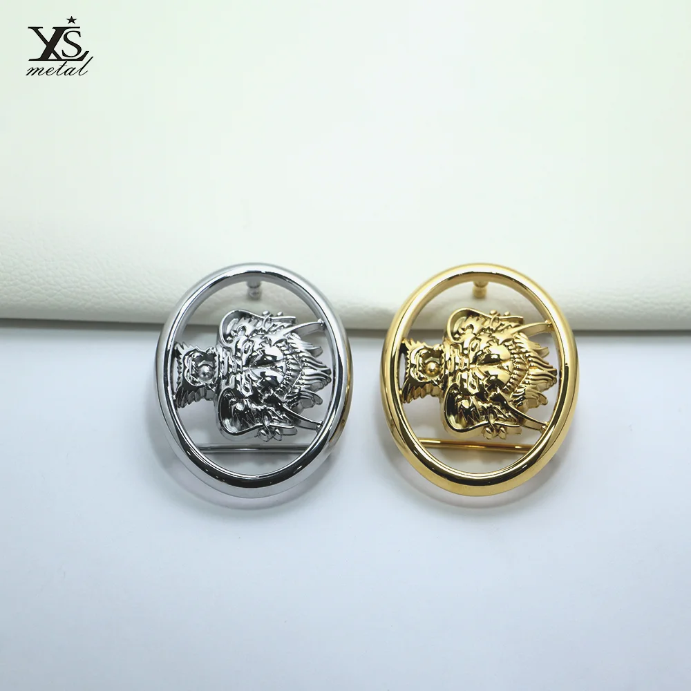 High quality plating belt waist strap buckle hardware hollow logo alloy belt buckles wholesale