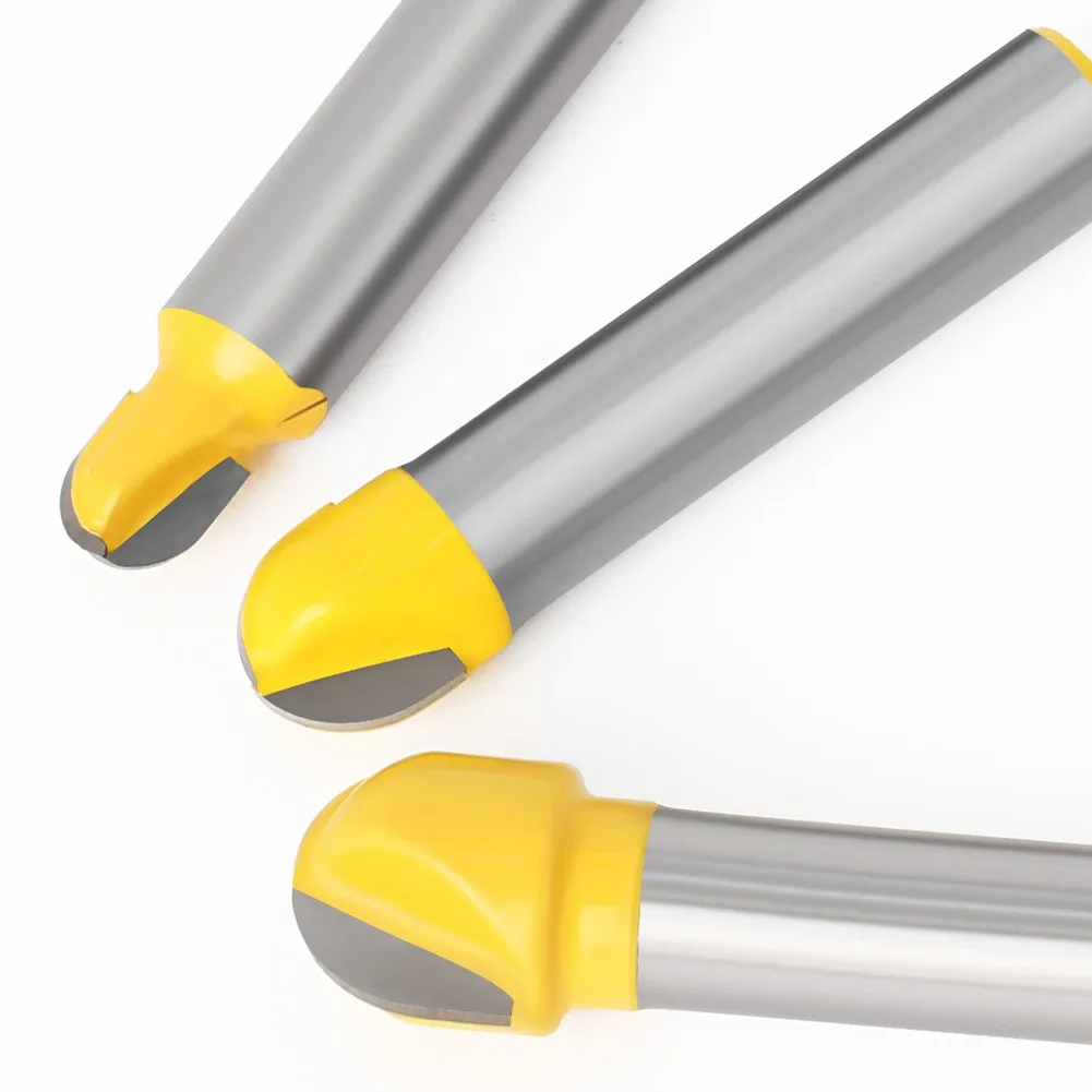 3pc 8mm round bottom digging end mill edge trimming aluminum-plastic panel slotting integrated wall folding milling cutter