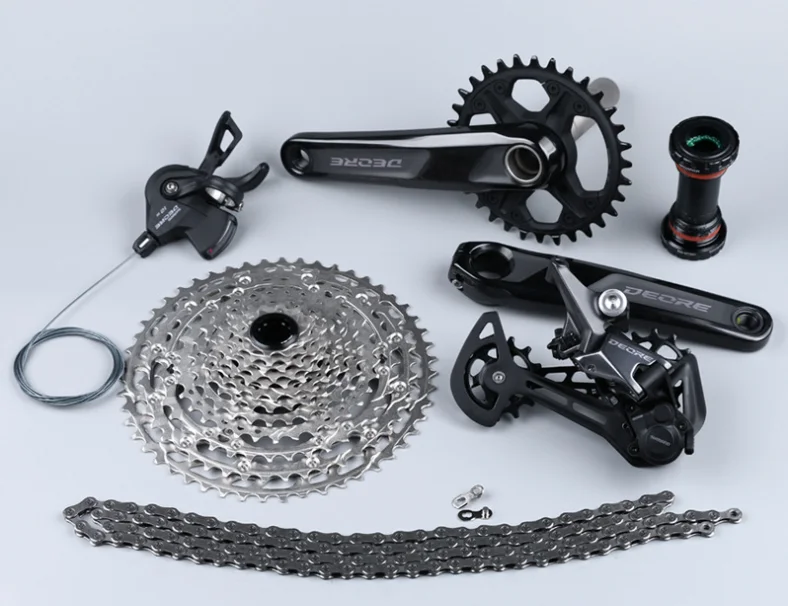 SHIMANO DEORE M6100 m6000 1x12 запчасти для велосипеда групповая комплектация с переключателем на заднюю цепь, кронштейн, кассета, набор групп звездочек