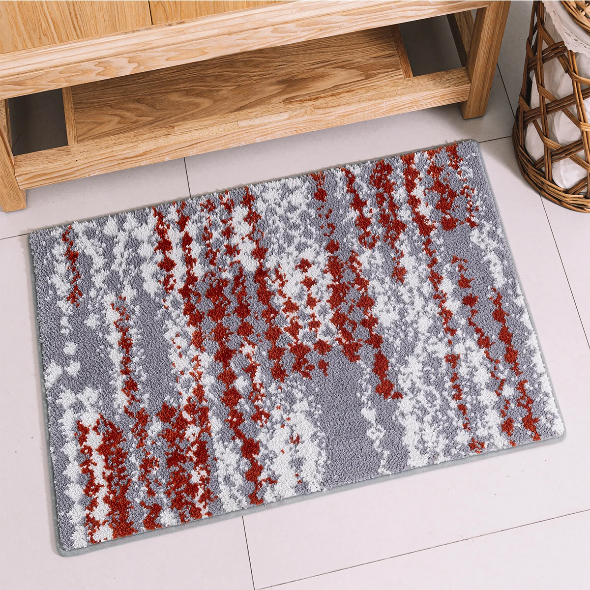 Водопоглощающий складной коврик для ванной из микрофибры, нескользящий