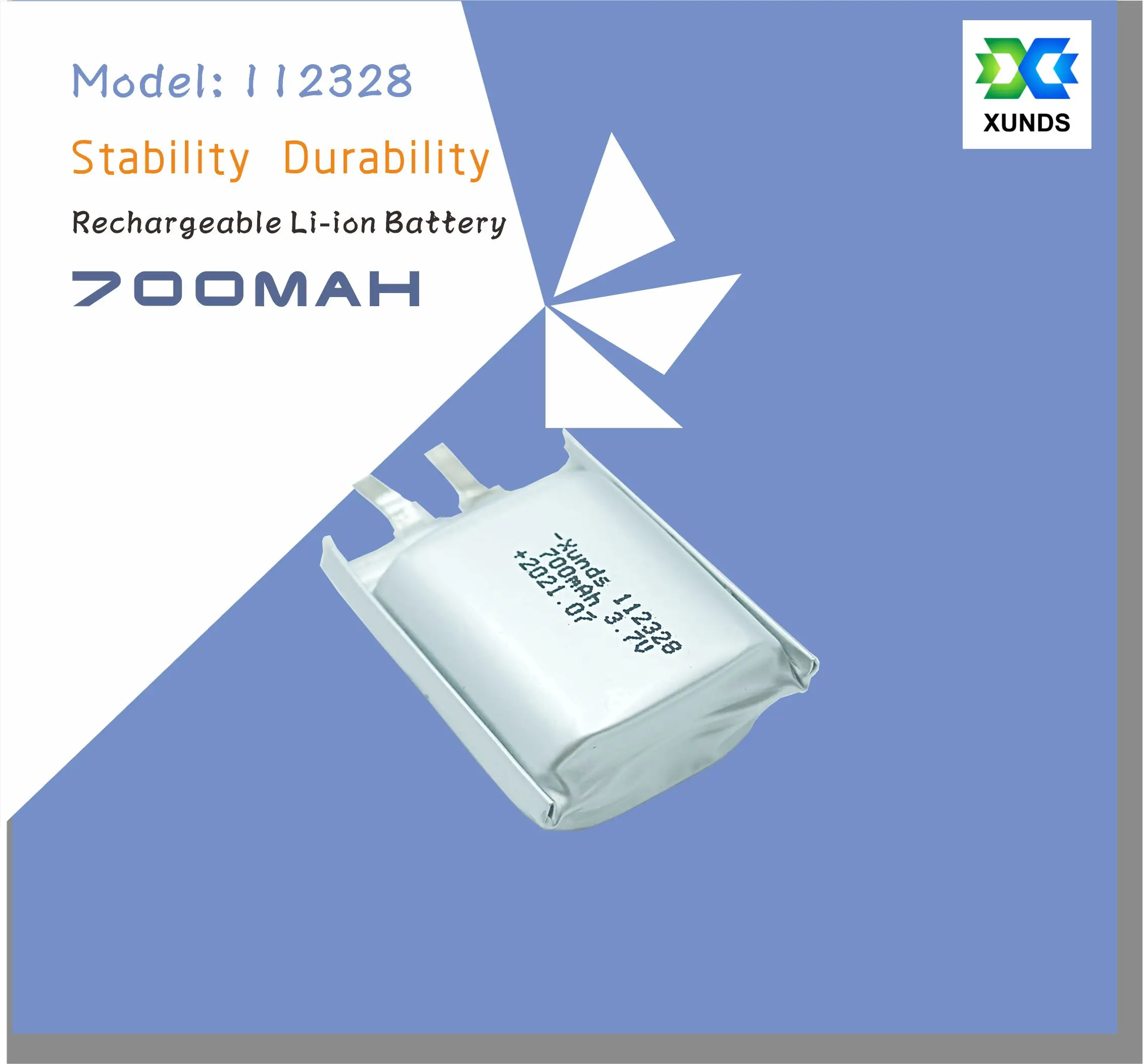 700mAh 3.7v lipo battery cells  for electric car rechargeable lithium polymer ion 112328
