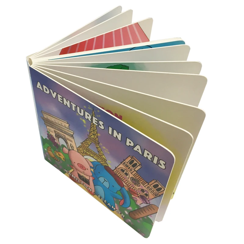Custom High Quality Children Comic Picture Rounded Corners Gold Foil Hardcover Cardboard Book Printing