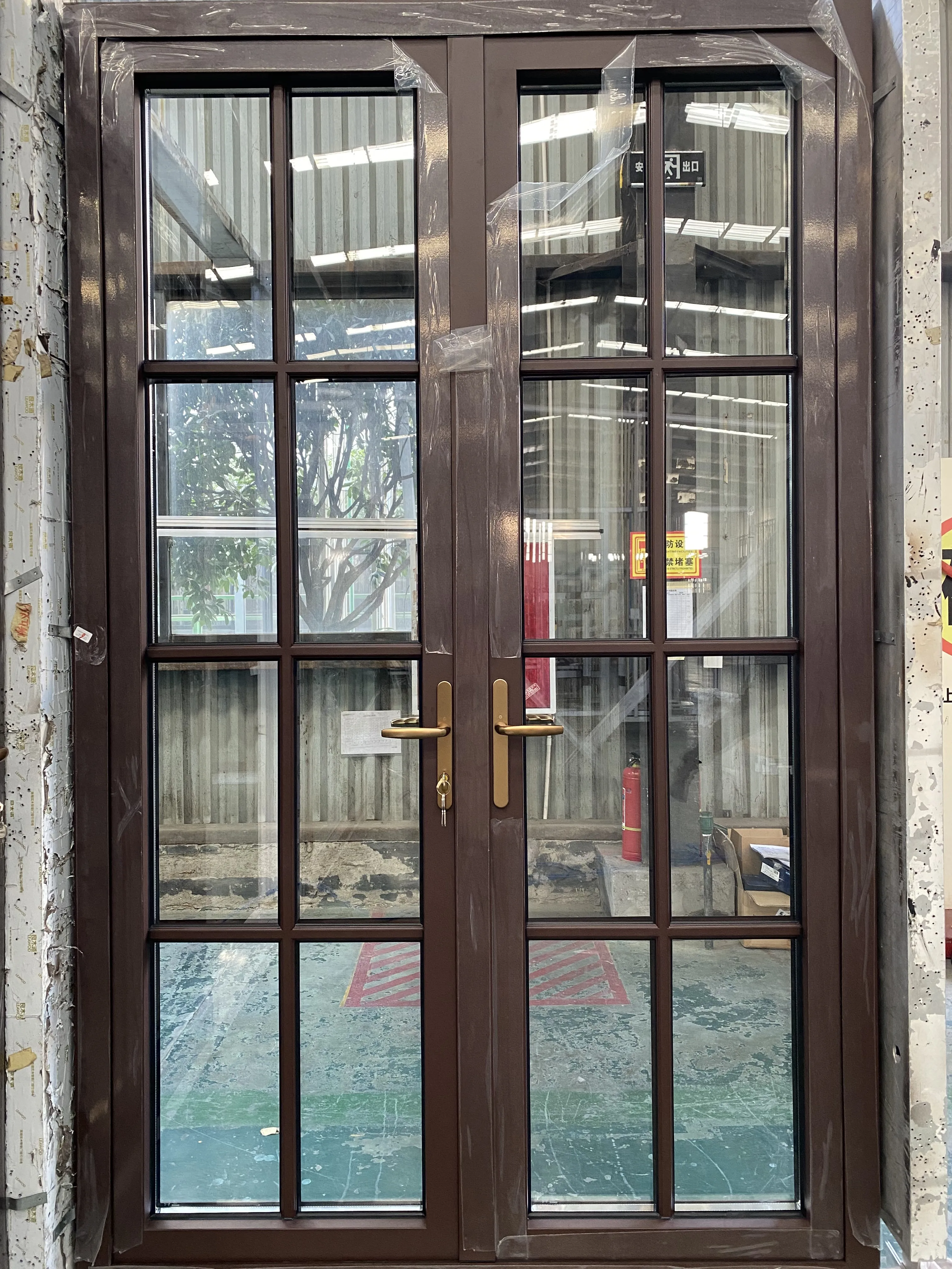Aluminum Clad Wood Doors  High end Customized Thermal Break Aluminum Windows Hinge Aluminum Wood smart Doors