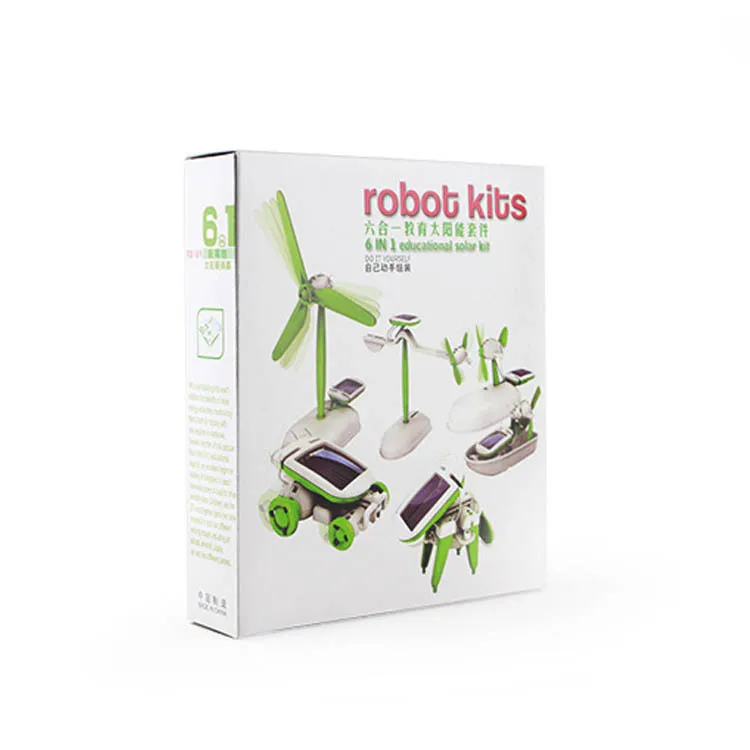 Science DIY STEM Educational kids toys training toy new Science Experiment Kit 6-in-1 DIY educational solar robot toys kit