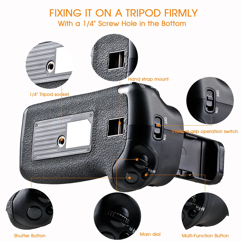 Travor профессиональные аксессуары для камеры Power батарея держатель Батарейная ручка для цифровой однообъективной зеркальной камеры Canon Eos 5D3 5diii 5dmark III 3 5DS 5DSR Замена BG-E11