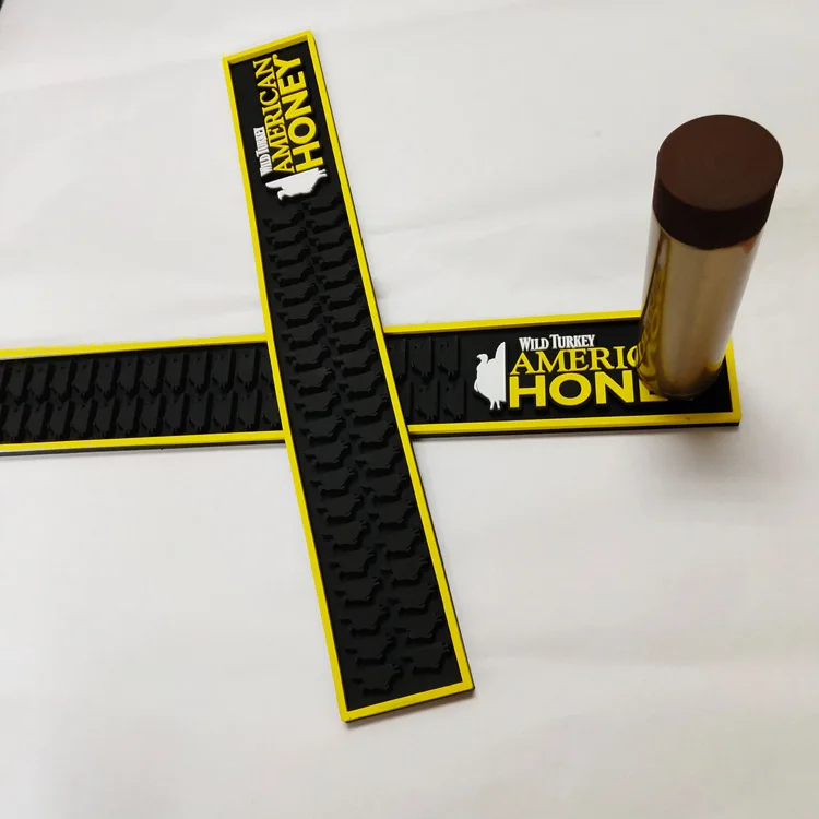 Custom Logo Sublimation Soft Silicone Rubber Bar Mat with Standard Size Nitrile Blank PVC Accessories
